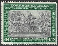 [The 100th Anniversary of the Death of Bernardo O'Higgins, 1778-1842, тип EX]