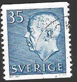 [King Gustaf VI Adolf of Sweden & Tree Crowns - New Colors and Values, type FA60]