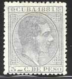 [King Alfonso XII, Inscription "CUBA 1881", प्रकार F9]