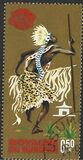 [World's Fair, New York - Dancers, Golden Background, Tip CB]