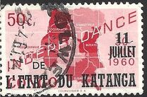 [Congo Postage Stamps Overprinted "DE L'ETAT DU KATANGA - 11 - JUILET", тып F1]