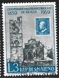 [The 100th Anniversary of Sicily Stamps, type LA]