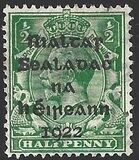 [Great Britain Stamps Overprinted in Black by Dollar Printing House Ltd. - Roman Numeral I and Long 9 in "I922",, type A]
