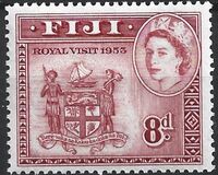 [Royal Visit - Issue of 1938 but with Portrait of Queen Elizabeth II and Overprinted "ROYAL VISIT 1953", тып AK]
