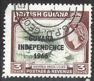 [British Guiana Postage Stamps Overprinted "GUYANA INDEPENDENCE 1966", Tip I]