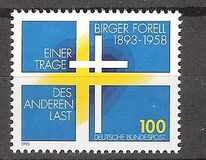 [Centenario del nacimiento de Birger Forell, 1.893 - 1.958. Sacerdote y teólogo sueco., tipo BDJ]