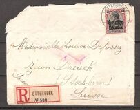 [German Empire Postage Stamps Surcharged "F and Cent" & Overprinted "Belgien", type B10]