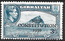 [Overprinted "NEW CONSTITUTION 1950", type AF1]