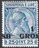 [Skanderbeg Issue of 1913 Surcharged, Tip I3]