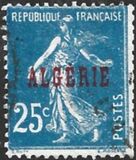 [French Postage Stamps Overprinted "ALGÈRIE" in Red, प्रकार A2]