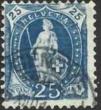 [Svizzera in piedi - Carta: bianca - Filigrana: Marchio di controllo 1 (croce all'int. dell'ovale), Scrivi M7]