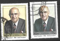 [Inauguration of President Botha, type UW]