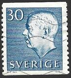 [King Gustaf VI Adolf of Sweden - White Numerals, with Imprint, 유형 FA6]
