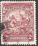 [Alegroría de Barbados. Sin inscripción "Postage & Revenue"., tipo Z6]