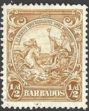 [Alegroría de Barbados. Sin inscripción "Postage & Revenue"., tipo Z1]