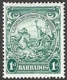 [Alegroría de Barbados. Sin inscripción "Postage & Revenue"., tipo Z3]