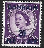 [Great Britain Postage Stamps Overprinted "BAHRAIN" in Blue & Surcharged, Scrivi O6]