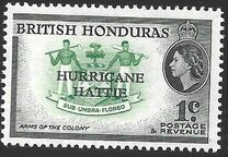 [As No. 141, 146, 148 & 149, Overprinted  HURRICANE/HATTIE, տեսակ BR]