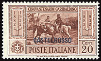 [Italian Postage Stamps Overprinted "CASTELROSSO", tegund K]