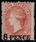 [Queen Victoria - Not Issued Stamp Overprinted "8 PENCE", type C7]