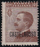 [Italian Postage Stamps Overprinted "CASTELROSSO", type D]