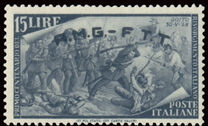 [The 100th Anniversary of the 1848 Uprisings - Italy Postage Stamps Overprinted "A.M.G.- F.T.T.", type E7]