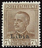 [King Victor Emmanuel III - Italian Stamps Overprinted "Libia", type Q]