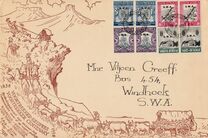 [South Africa "Voortrekker" Stamps Overprinted "S.W.A.", type AS]