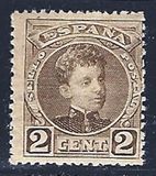 [King Alfonso XIII - Blue Control Numbers on Backside, տեսակ AT]