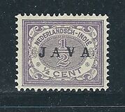 [Numeral Stamps & Queen Wilhelmina - Stamps of 1902-1905 Overprinted "JAVA", type F7]