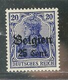 [German Empire Postage Stamps Surcharged "F and Cent" & Overprinted "Belgien", type B8]