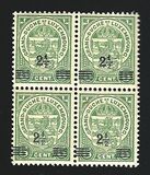 [Stamps of 1906-19 Surcharged with New Value and Bars in Black or Red, タイプ M]