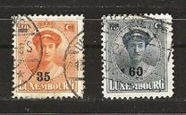 [Grand Duchess Charlotte - Surcharged, type AJ]