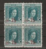 [Stamps of 1906-19 Surcharged with New Value and Bars in Black or Red, type M10]