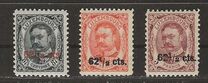 [Nos 81,83 and 84 Surcharged in Red or Black, Tipi K]