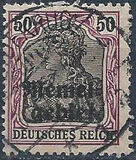 [German Empire Postage Stamps Overprinted "Memelgebiet", type A6]