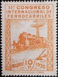 [The 11th International Railway Congress, Madrid - Blue Control Numbers on Back, type CK12]