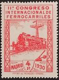 [The 11th International Railway Congress, Madrid - Blue Control Numbers on Back, type CK11]