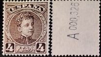 [King Alfonso XIII - Blue Control Numbers on Backside, Typ AT10]