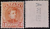 [King Alfonso XIII - Blue Control Numbers on Backside, Typ AT11]