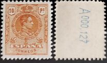 [King Alfonso XIII - Blue Control Numbers on Backside, Typ BG11]