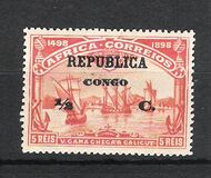 [Vasco da Gama Stamps of Portuguese Africa Overprinted "REPUBLICA - CONGO" & Surcharged, type L1]
