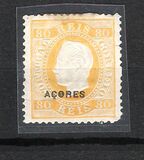 [King Luis I - Portuguese Stamps Overprinted "Acores" in Small, type F5]