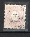 [King Luis I - Portuguese Stamps Overprinted "Acores" in Small, type F6]