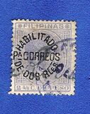[King Alfonso XII Issue of 1880 Surcharged & Overprinted "HABILITADO PA. CORREOS", type Y19]