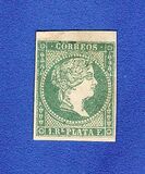 [Queen Isabella II of Spain - White Paper. Not Watermarked, type A8]