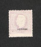 [King Luis I - Portuguese Stamps Overprinted "Acores" in Small, type F9]