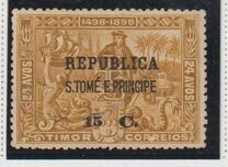 [Timor Postage Stamps Surcharged & Overprinted "REPUBLICA - S. TOME  E PRINCIPE", тып S7]