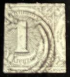 [Value Stamps - Black Print on Colored Paper, type B]