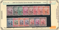 [Sir Charles Vyner Brooke - Stamps of 1934-1941 Overprinted with Monogram, type W]